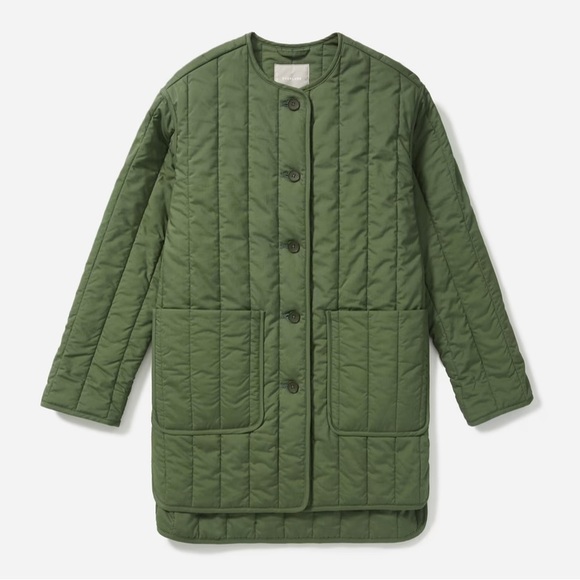 Everlane Green Women’s Cotton Quilted Jacket - Picture 4 of 11